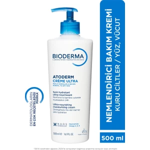 Bioderma Atoderm Ultra Vücut Kremi - 500 Ml, Kuru Ciltler Için Besleyici ve Nemlendirici Formül, Gözenekleri Tıkamayan
