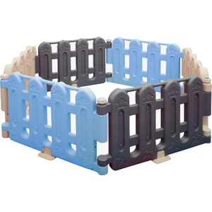 King Kids Oyun Çiti Gri-Turkuaz-Krem