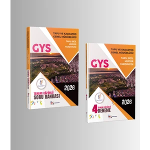 Tapu Sicil Müdürü Gys 2'li Set 4'lü Deneme + Soru Bankası