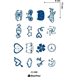 BP Tattoo 1 Ay Kalıcı Tattoo Karışık Figürlü Minimal Geçici Dövme