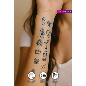 BP Tattoo 1 Ay Kalıcı Mistik Figürler Minimal Dövme El Parmak Bilek Geçici Dövmesi