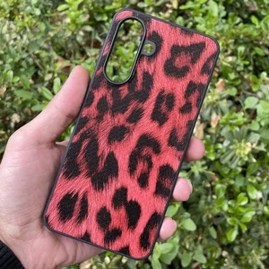 Samsung Galaxy A56 Kılıf Leopar Desenli Içi Kadife Kapak