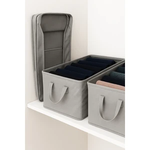 3 Adet Çelik Çerçeveli Katlanabilir Dolap Içi Raf Düzenleyici 45X25X20 Saklama Kutusu Organizer