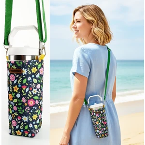 Woody Cord 1 Litrelik Tasarım Matara Su Şişesi Taşıma Çantası Bottle Bag