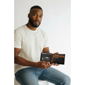 1605 1.Sınıf İşçilik Lüks Hakiki Gerçek Deri Hediye Cüzdan Özel İç Bölümlü Özel Lüks Astarlı Yatay Özel İki Renkli Siyah Taba Renk Gizli Kartlık Gözlü Gerçek Deri Erkek Cüzdan