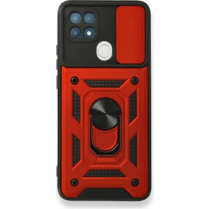 Oppo A15 Kılıf Kamera Koruma Sürgülü Şık Pars Tank Sert Silikon Kapak