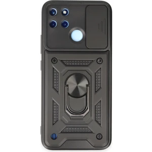 Realme C21Y Kılıf Kamera Koruma Sürgülü Şık Pars Tank Sert Silikon Kapak