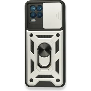 Realme 8 Pro Kılıf Kamera Koruma Sürgülü Şık Pars Tank Sert Silikon Kapak