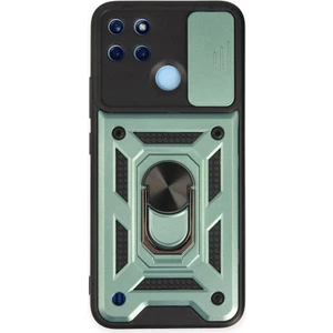 Realme C21Y Kılıf Kamera Koruma Sürgülü Şık Pars Tank Sert Silikon Kapak