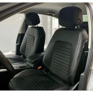 Passat B8 2014 Ve Sonrası Uyumlu Arka Sırt 2+1 Arka Sırt Kolçaklı Model Oto Koltuk Kılıfı