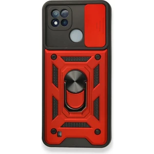 Realme C11 2021 Kılıf Kamera Koruma Sürgülü Şık Pars Tank Sert Silikon Kapak