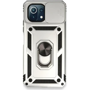 Xiaomi Mi 11 Lite Kılıf Kamera Koruma Sürgülü Şık Pars Tank Sert Silikon Kapak