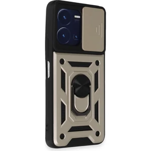 Vivo Y22S Kılıf Kamera Koruma Sürgülü Şık Pars Tank Sert Silikon Kapak