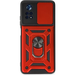 Poco X4 Pro 5g Kılıf Kamera Koruma Sürgülü Şık Pars Tank Sert Silikon Kapak