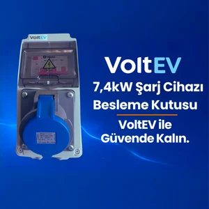 Elektrikli Araç Şarj Cihazı Kombinasyon Kutusu-7,4kW Uyumlu, 3x32A Priz, Kaçak Akım Korumalı Besleme Kutusu