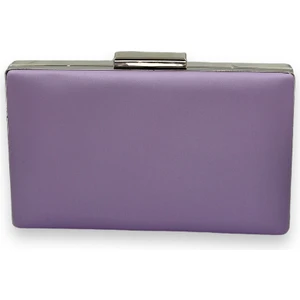 Lila Renk Çizilmez Saten Abiye Çanta Gece Çantası Nişan Düğün Çantası El Çantası