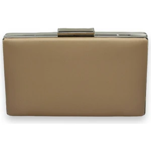 Vizon Renk Çizilmez Saten Abiye Çanta Gece Çantası Nişan Düğün Çantası El Çantası