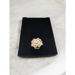 Power Es 360 Derece Dönen Çiçekli Kalp Modeli Çelik Yüzük