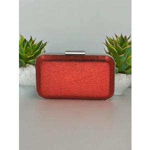 Kırmızı Renk Kristal Desenli Abiye Çanta Gece Çantası Düğün Nişan Portföy