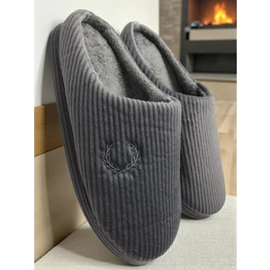 Erkek Ev Terliği Ses Yapmayan Yumuşak Rahat Taban Içi Yünlü Terlik