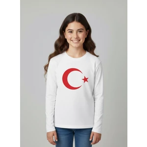 Secret Touch Çoçuk Kız-Erkek Ay Yıldızlı Türk Bayraklı Kısa Kol T-Shirt