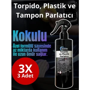 EngCar Care 3 Adet Torpido Parlatıcı Temizleyici Sprey Fresh Kokulu- Plastik Parlatıcı Yenileyici Süt 400ML