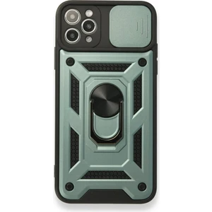 Royal Cover iPhone 11 Pro Max Kamera Sürgülü Tam Koruma Sert Silikon Kapak Ryc/ Pars Yüzüklü