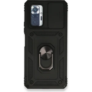Royal Cover Redmi Note 10 Pro Kamera Sürgülü Tam Koruma Sert Silikon Kapak Ryc/ Pars Yüzüklü