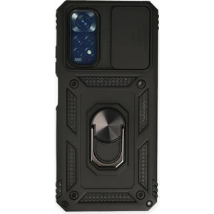 Royal Cover Redmi Note 11S Kamera Sürgülü Tam Koruma Sert Silikon Kapak Ryc/ Pars Yüzüklü