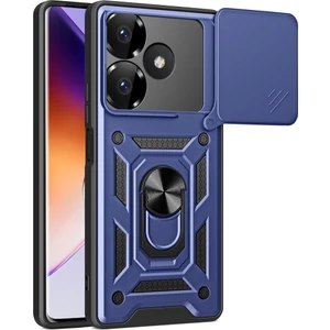 Royal Cover Redmi 13 4g Kamera Sürgülü Tam Koruma Sert Silikon Kapak Ryc/ Pars Yüzüklü