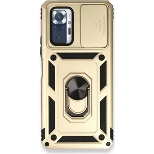 Royal Cover Redmi Note 10 Pro Kamera Sürgülü Tam Koruma Sert Silikon Kapak Ryc/ Pars Yüzüklü