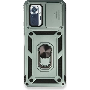 Royal Cover Redmi Note 10 Pro Kamera Sürgülü Tam Koruma Sert Silikon Kapak Ryc/ Pars Yüzüklü