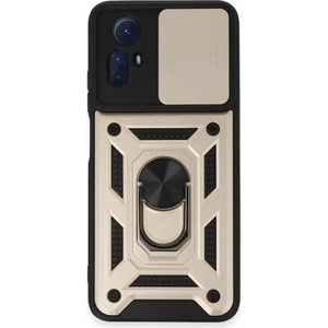 Royal Cover Redmi Note 12S Kamera Sürgülü Tam Koruma Sert Silikon Kapak Ryc/ Pars Yüzüklü