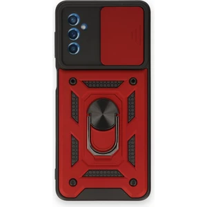 Royal Cover Samsung Galaxy M52 5g Kamera Sürgülü Tam Koruma Sert Silikon Kapak Ryc/ Pars Yüzüklü