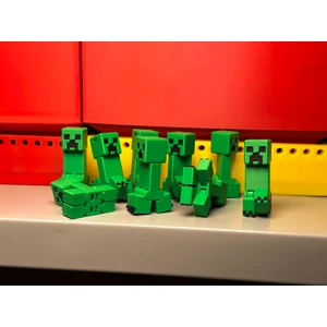Flexilab Creative Minecraft Creeper Figür – Eklemli Ayaklı Model | 1 Adet 3D Baskı Oyuncak