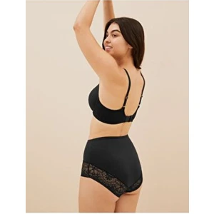 Marks & Spencer Kadın Body Soft™ Yüksek Belli Dantel Detaylı Külot Seti 3 Adet Süet Kumaş