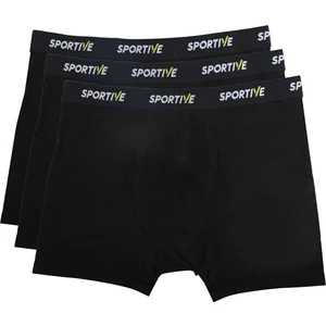 Spt Erkek Siyah Günlük Stil 3'lü Boxer 24KBXR01-SYH