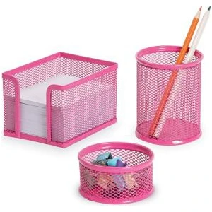 Masa Seti Metal 3 Gözlü Pembe F0073