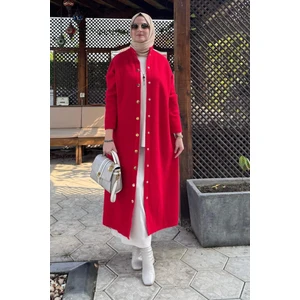 Rabia Şamlı Yakut Angora Triko Kap Kırmızı