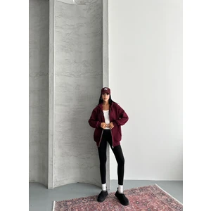 My Lunessa Fermuarlı Kapüşonlu Oversize Hırka