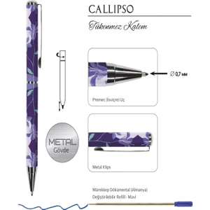 Victoria's Journals Callipso 0.7 mm Mavi Tükenmez Kalem