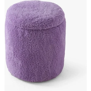 Teddy Sandıklı Puf - Yuvarlak Puf – Makyaj Masası Pufu -Dekoratif Ayak Uzatma Pufu