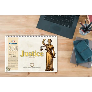 Express Planner 2026 Takvim A4 Ebat 53 Haftalık Planlayıcı Justice
