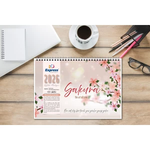 Express Planner 2026 Takvim A4 Ebat 53 Haftalık Planlayıcı Sakura