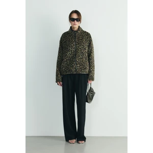 Suud Collection Kahverengi Leo Oversize Fermuarlı Ceket