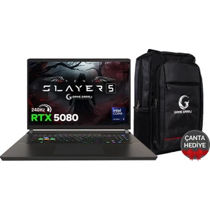 Game Garaj Slayer5 9XL-5080 C1 Intel Ultra 9 275HX 32GB Ram 1tb SSD RTX5080 17" Qhd+ IPS 240Hz Freedos Gaming Laptop