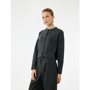 Uzun Kollu Bisiklet Yaka Triko Hırka