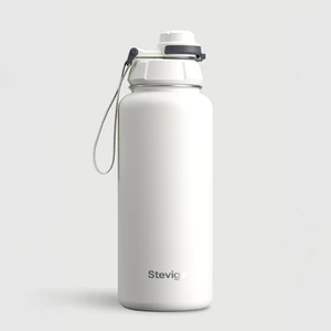 1 Hand Leak-Proof Sızdırmaz Çelik Termos 1000 Ml Star Whıte St-213