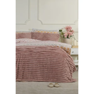 Mateo Battaniye Seti Çift Kişilik Wellsoft 3 Parça (230X250 Cm) Gülkurusu