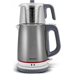Royaltea 1751H Cam Demlikli Inox Çay Makinesi Beyaz